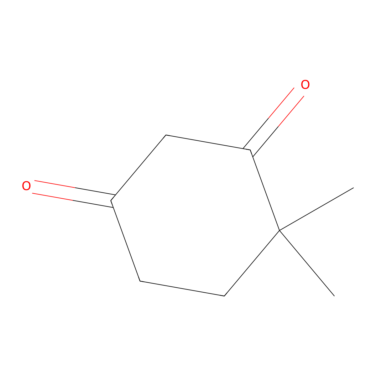 1,3-Cyclohexanedione, 4,4-dimethyl- molecular structure, CAS 562-46-9