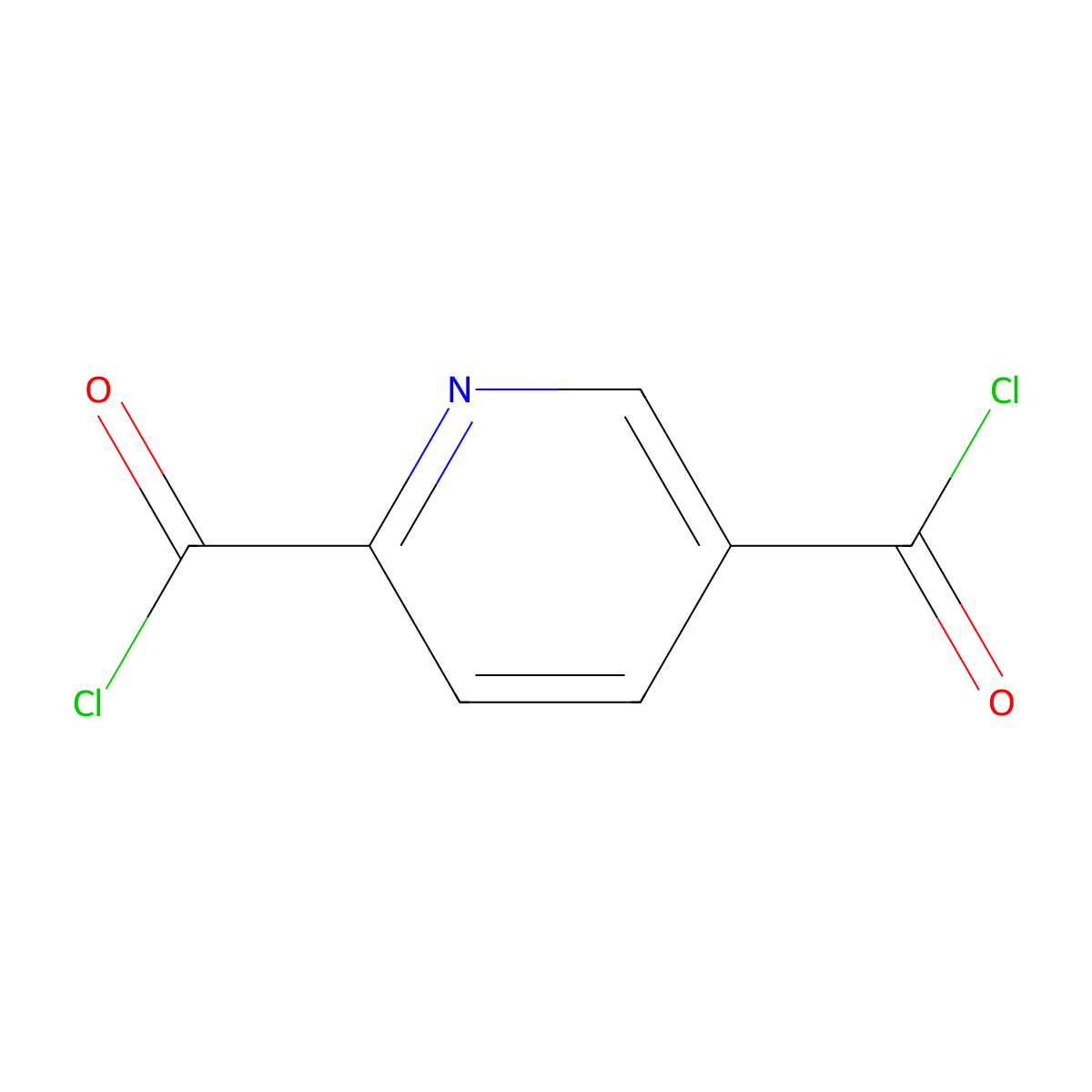 Pyridine-2,5-dicarbonyl chloride molecular structure, CAS 5620-35-9