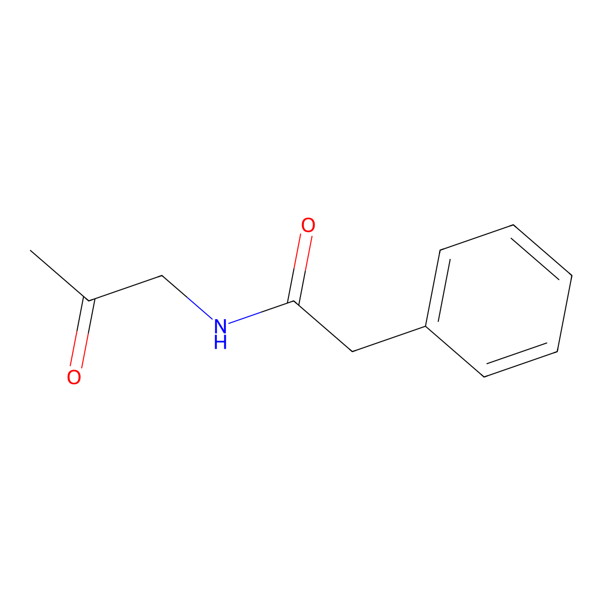 N-(2-oxopropyl)-2-phenylacetamide molecular structure, CAS 56203-20-4