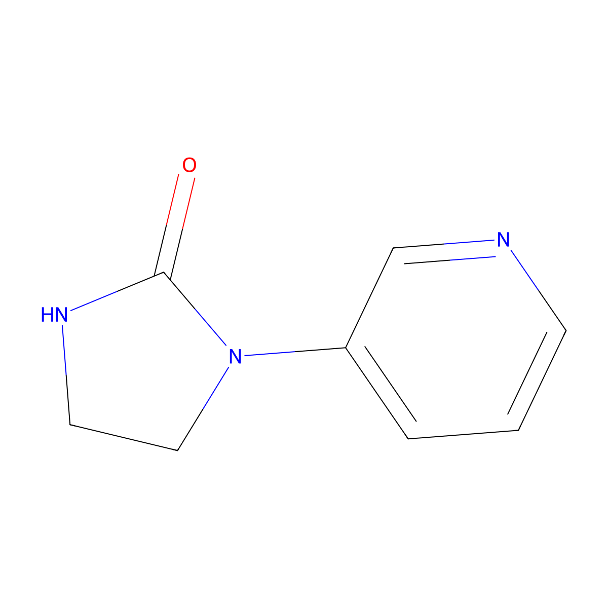 1-(Pyridin-3-yl)imidazolidin-2-one molecular structure, CAS 56205-14-2