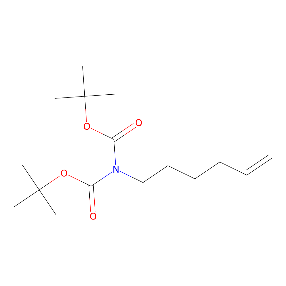 tert-Butyl N-[(tert-butoxy)carbonyl]-N-(hex-5-en-1-yl)carbamate molecular structure, CAS 562064-09-9