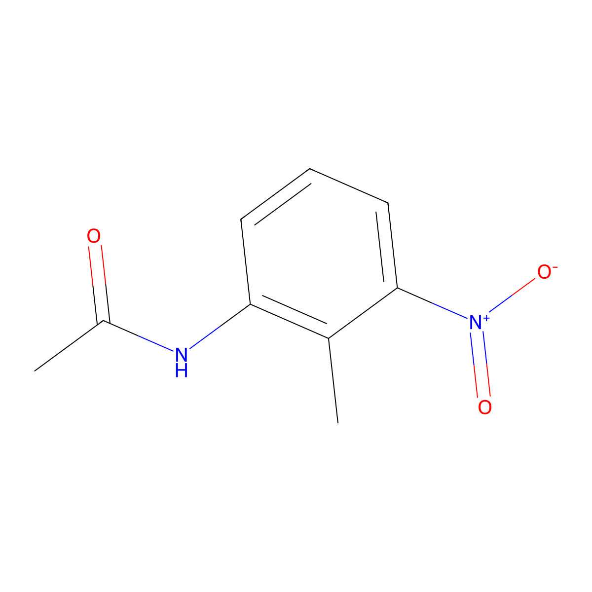Acetamide, N-(2-methyl-3-nitrophenyl)- molecular structure, CAS 56207-36-4