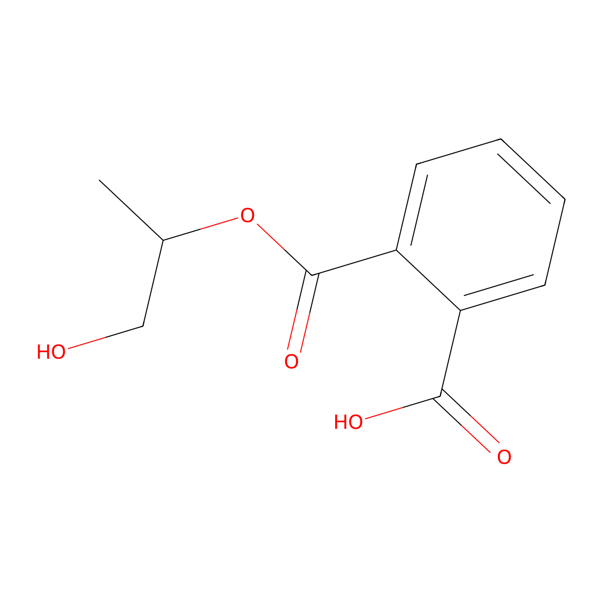 2-{[(1-Hydroxypropan-2-yl)oxy]carbonyl}benzoic acid molecular structure, CAS 56207-96-6