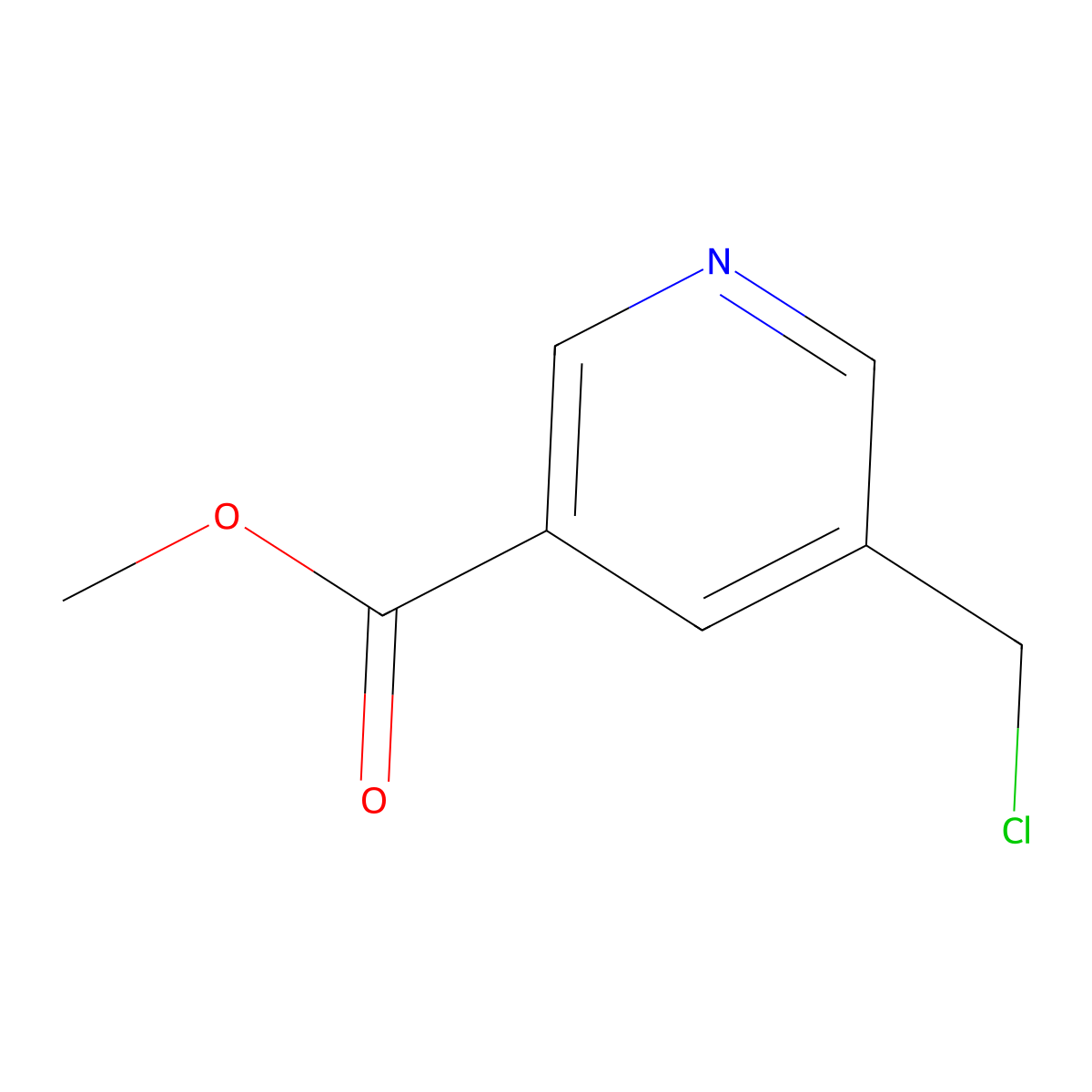Methyl 5-(chloromethyl)nicotinate molecular structure, CAS 562074-61-7