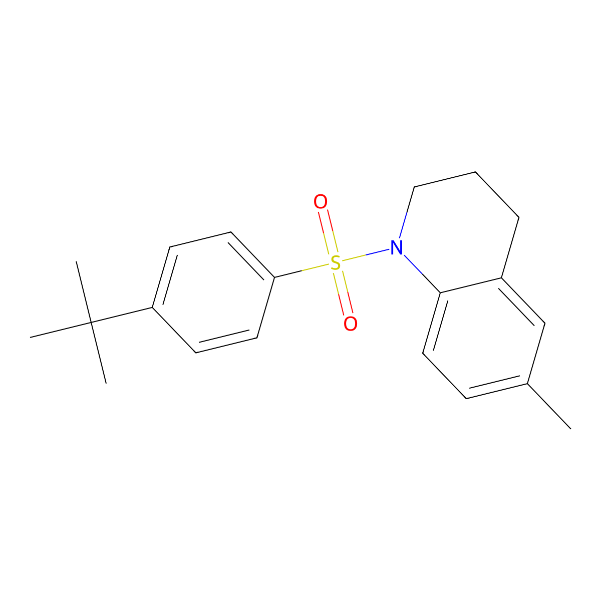 1-((4-(Tert-butyl)phenyl)sulfonyl)-6-methyl-1,2,3,4-tetrahydroquinoline molecular structure, CAS 562079-21-4
