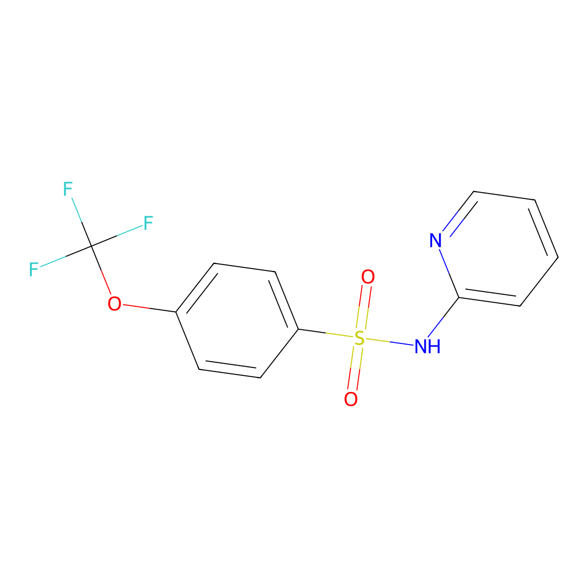 2-Pyridyl{[4-(trifluoromethoxy)phenyl]sulfonyl}amine molecular structure, CAS 562079-36-1