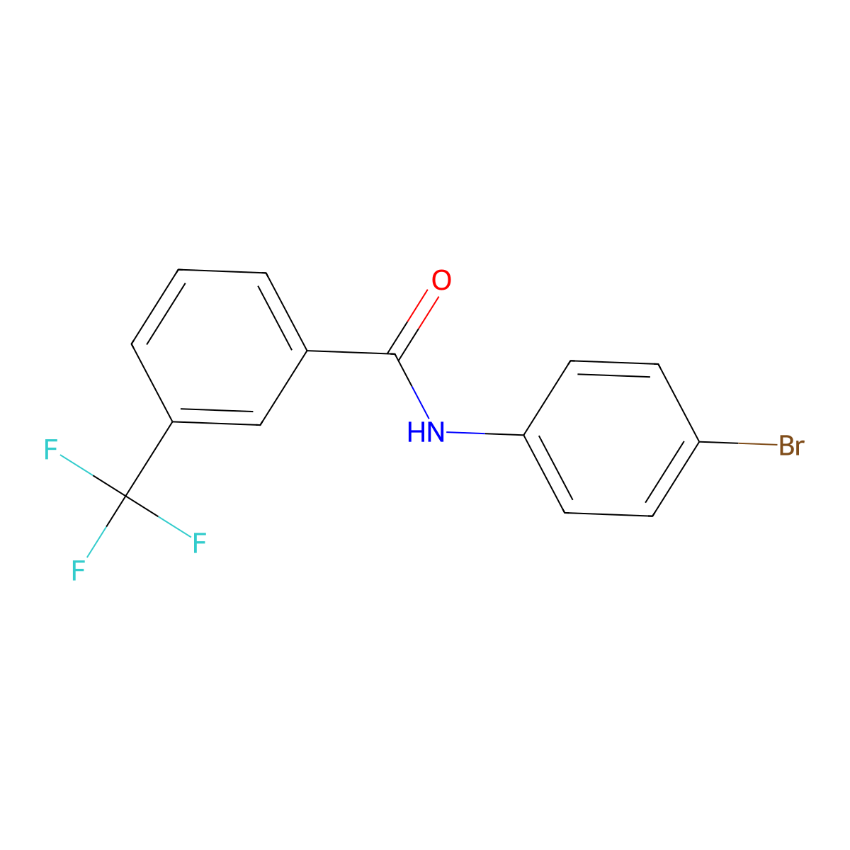 N-(4-bromophenyl)-3-(trifluoromethyl)benzamide molecular structure, CAS 562080-79-9