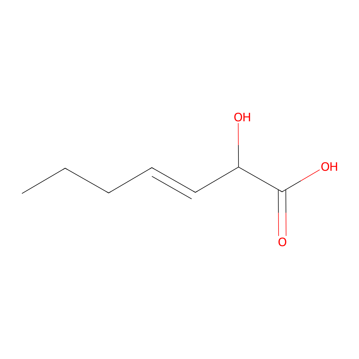 2-Hydroxyhept-3-enoic acid molecular structure, CAS 562083-56-1