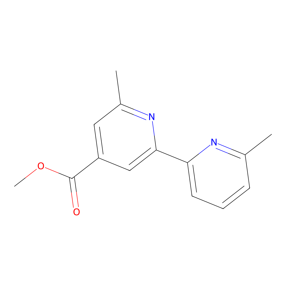 Methyl 6,6'-dimethyl-[2,2'-bipyridine]-4-carboxylate molecular structure, CAS 562086-30-0