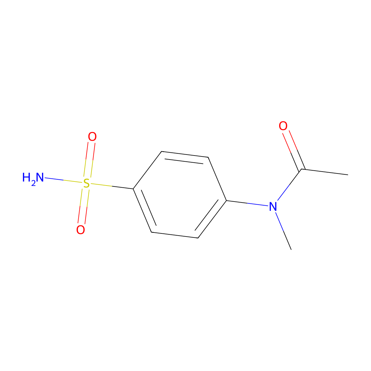 N-methyl-N-(4-sulfamoylphenyl)acetamide molecular structure, CAS 56209-08-6