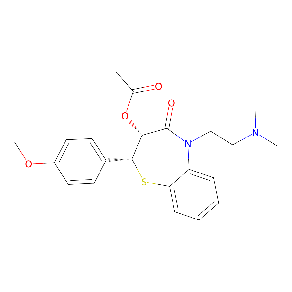 L-(cis)-diltiazem molecular structure, CAS 56209-45-1