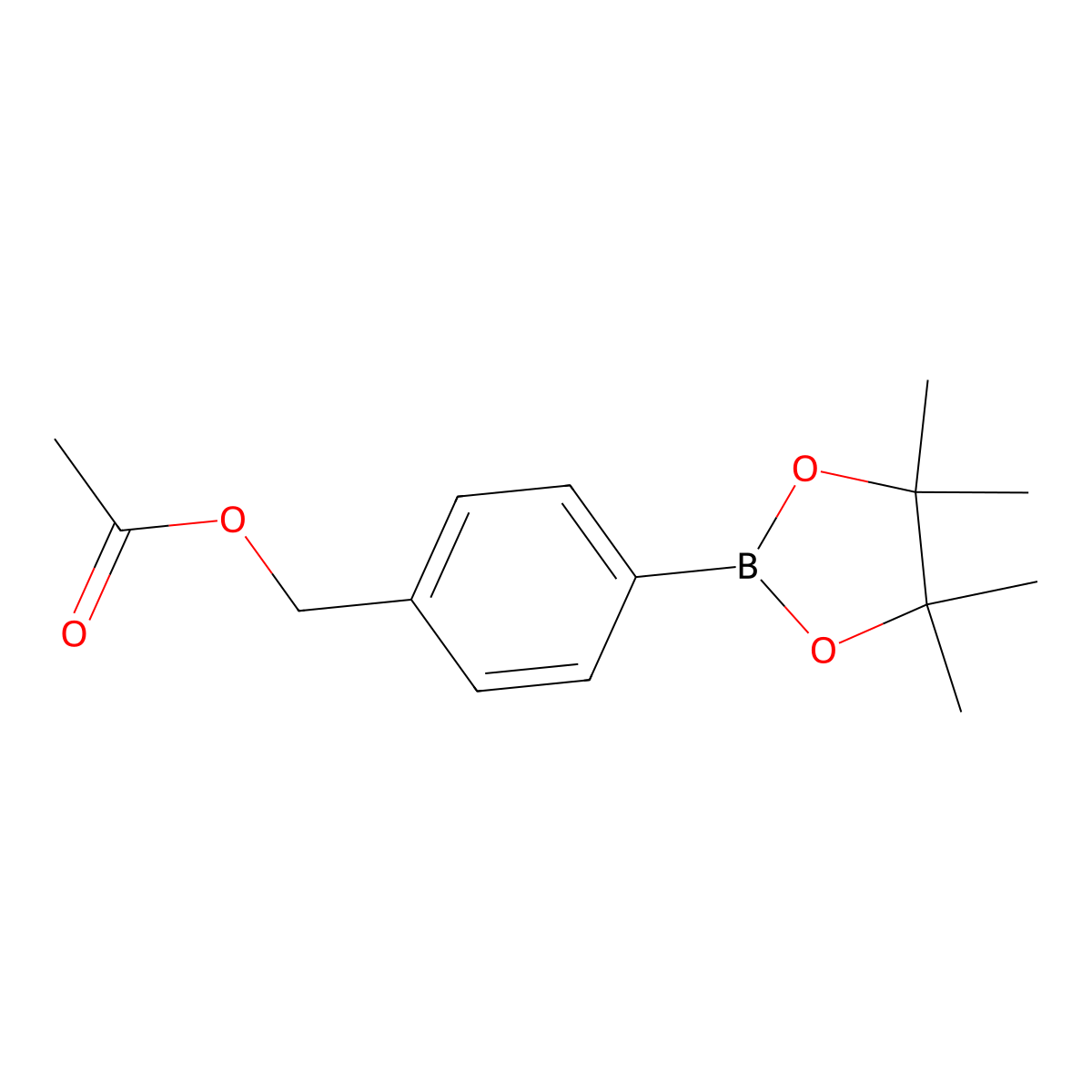[4-(4,4,5,5-tetramethyl-1,3,2-dioxaborolan-2-yl)phenyl]methyl Acetate molecular structure, CAS 562098-08-2