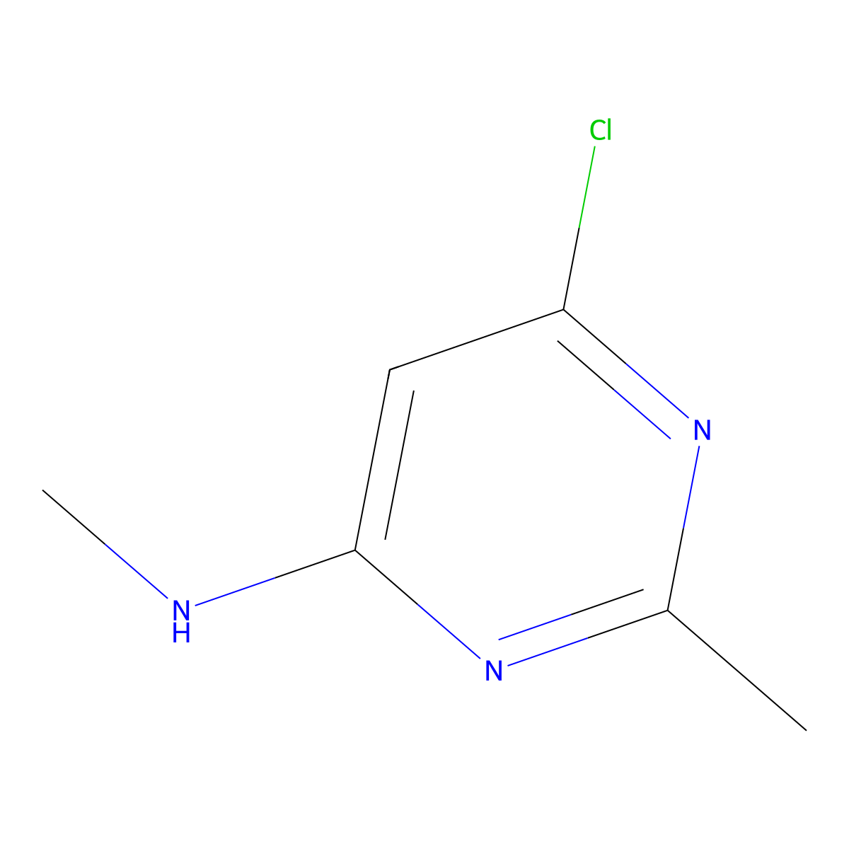 6-chloro-N,2-dimethylpyrimidin-4-amine molecular structure, CAS 5621-01-2