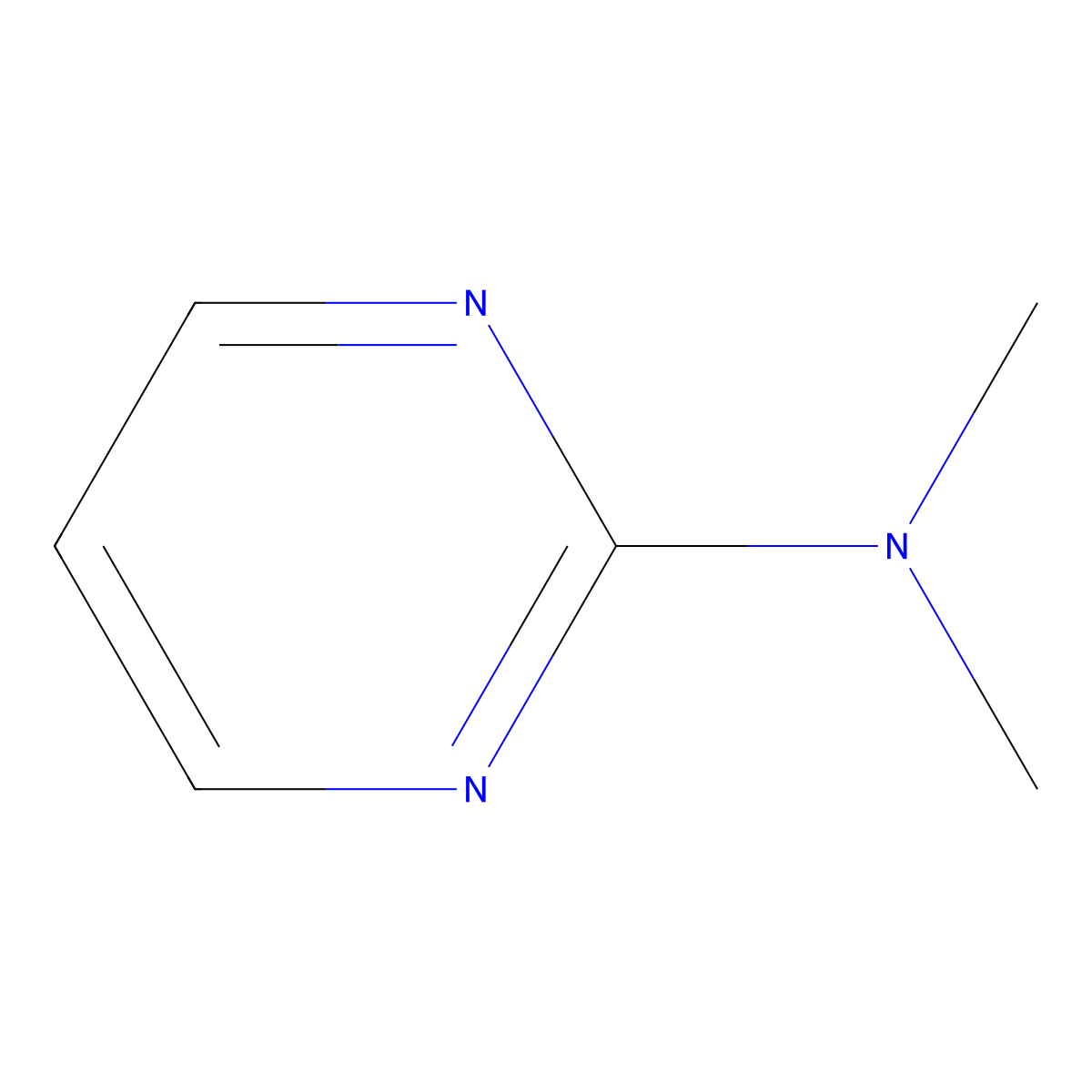 2-Dimethylaminopyrimidine molecular structure, CAS 5621-02-3