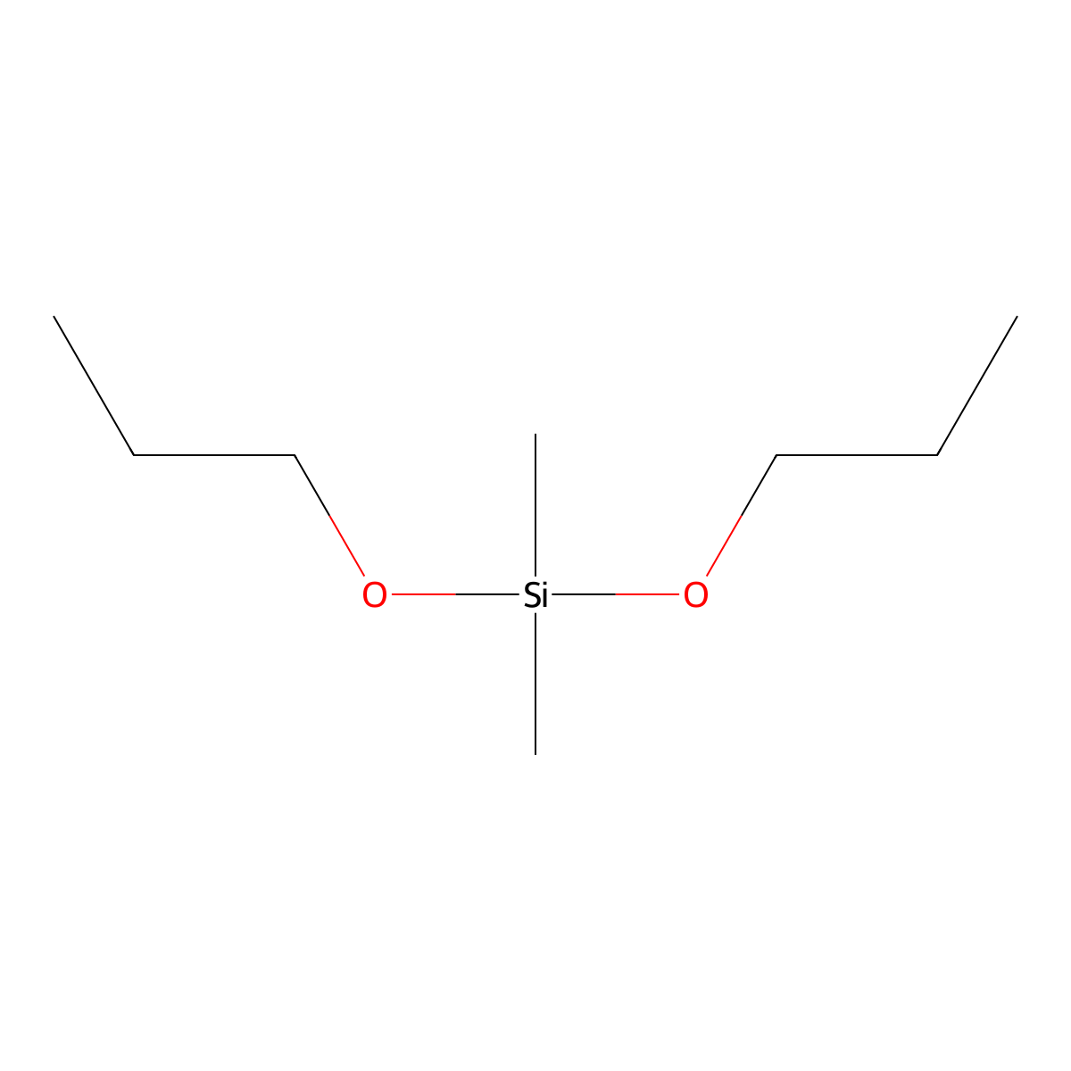 Dimethyldipropoxysilane molecular structure, CAS 5621-09-0