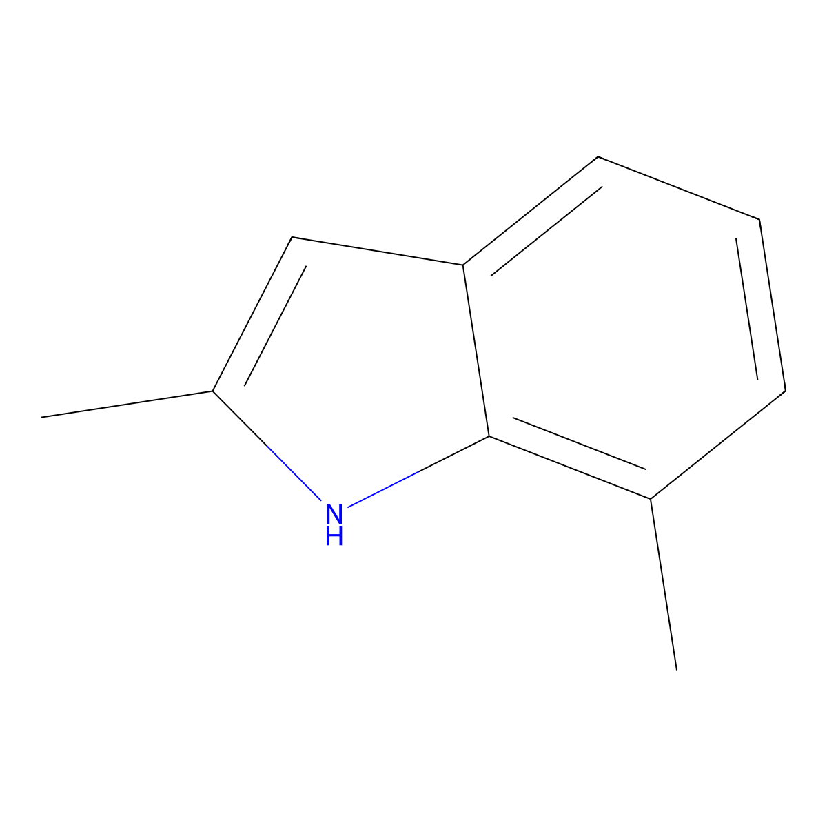 2,7-dimethyl-1H-indole molecular structure, CAS 5621-13-6