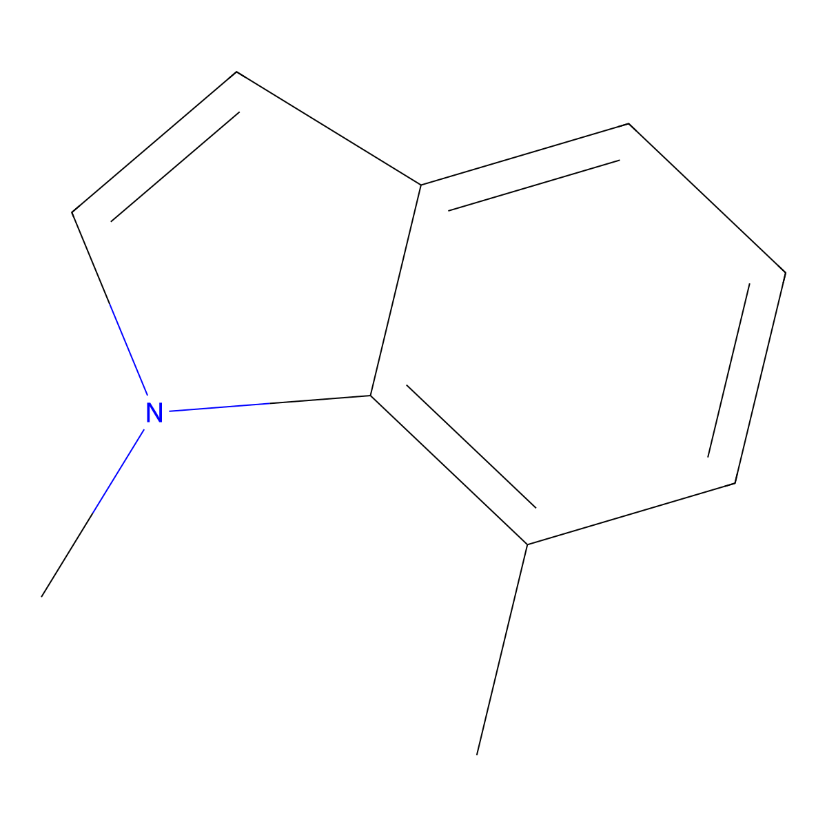 1,7-Dimethyl-1H-indole molecular structure, CAS 5621-16-9