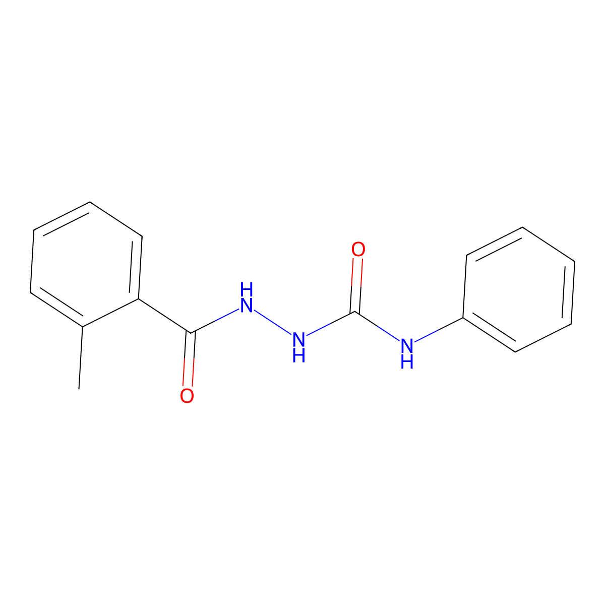 2-(2-methylbenzoyl)-N-phenylhydrazinecarboxamide molecular structure, CAS 5621-51-2