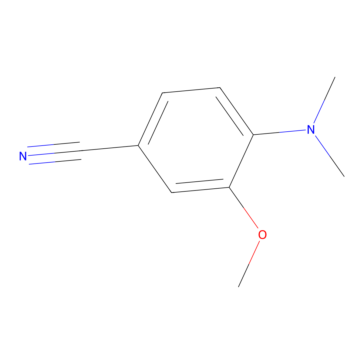 3-Methoxy-4-dimethylaminobenzonitrile molecular structure, CAS 562106-12-1