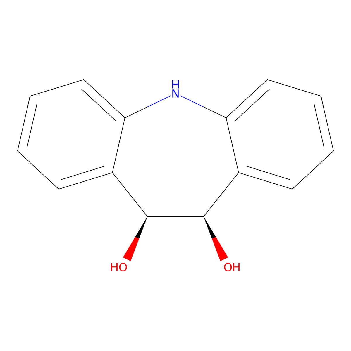 (5S,6R)-6,11-dihydro-5H-benzo(b)(1)benzazepine-5,6-diol molecular structure, CAS 56211-73-5