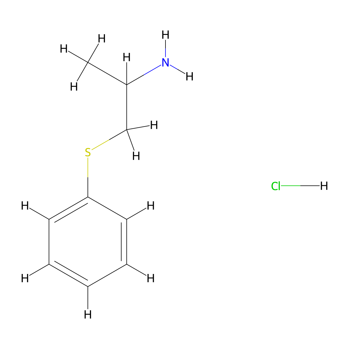 1-(Phenylthio)propan-2-amine hydrochloride molecular structure, CAS 56216-00-3
