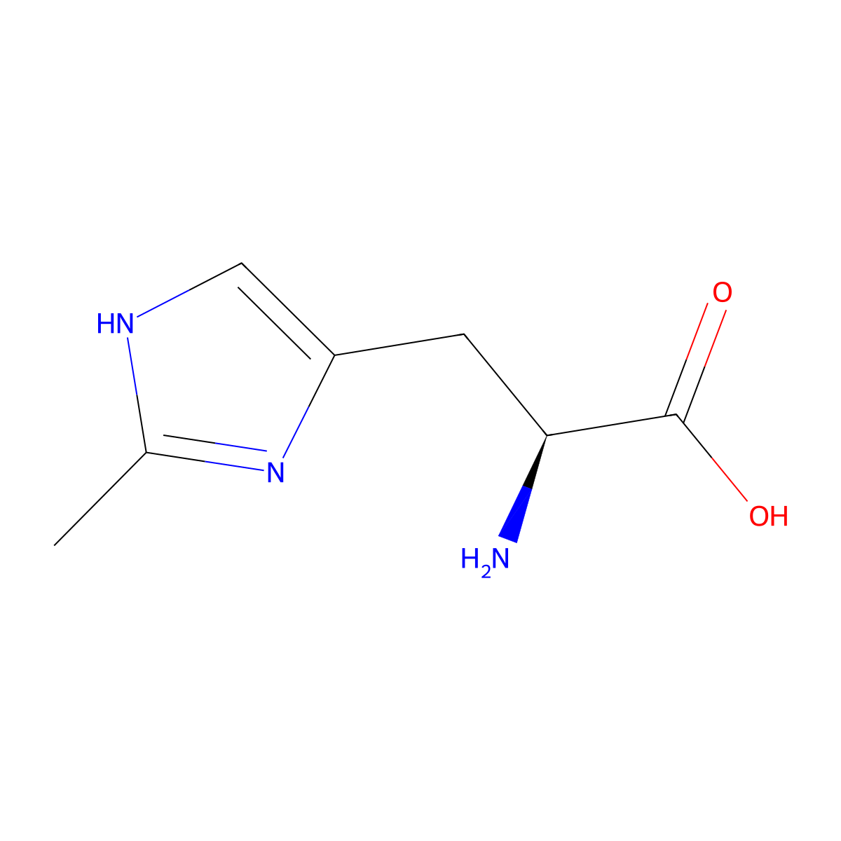 2-Methyl-L-histidine molecular structure, CAS 56217-49-3