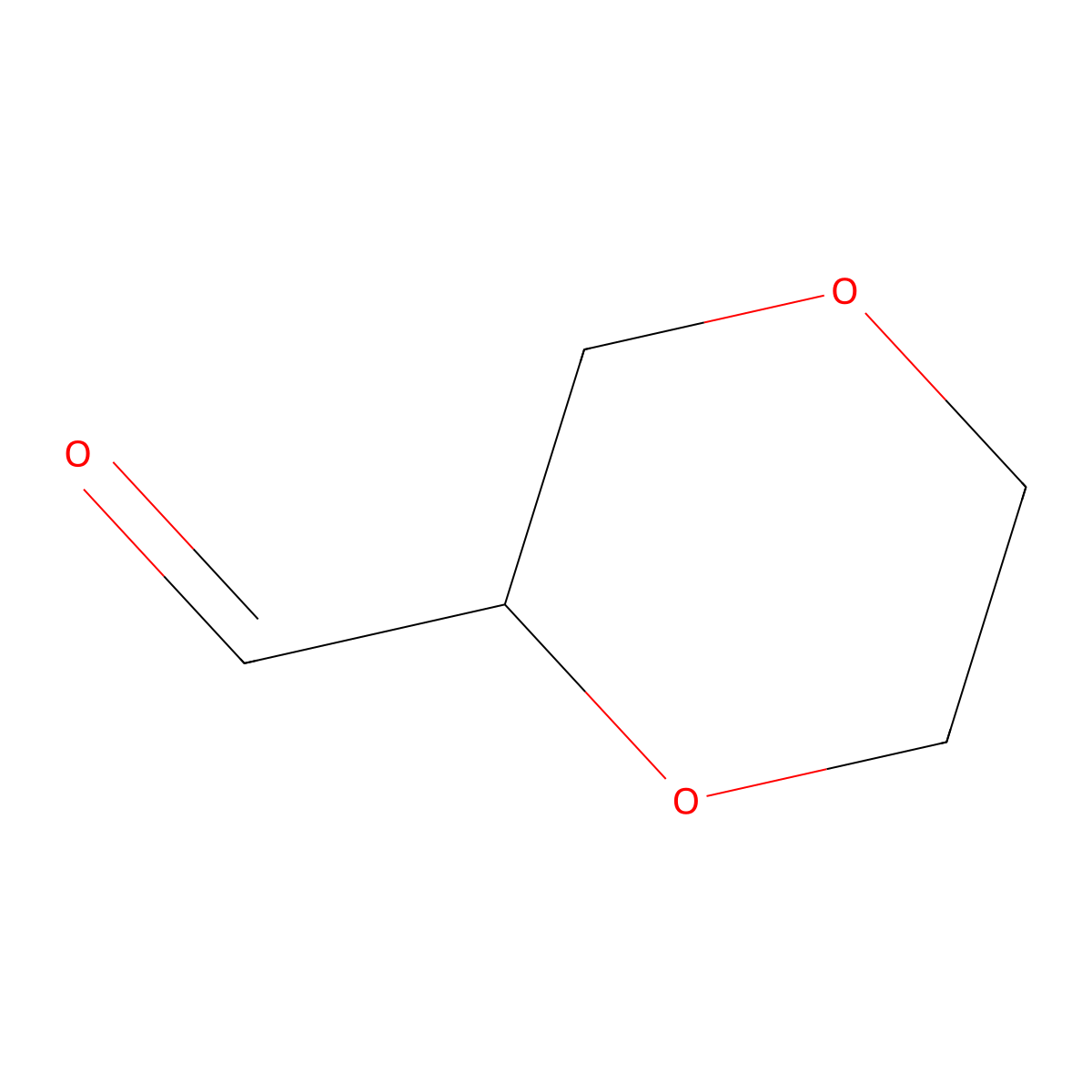1,4-Dioxane-2-carbaldehyde molecular structure, CAS 56217-56-2