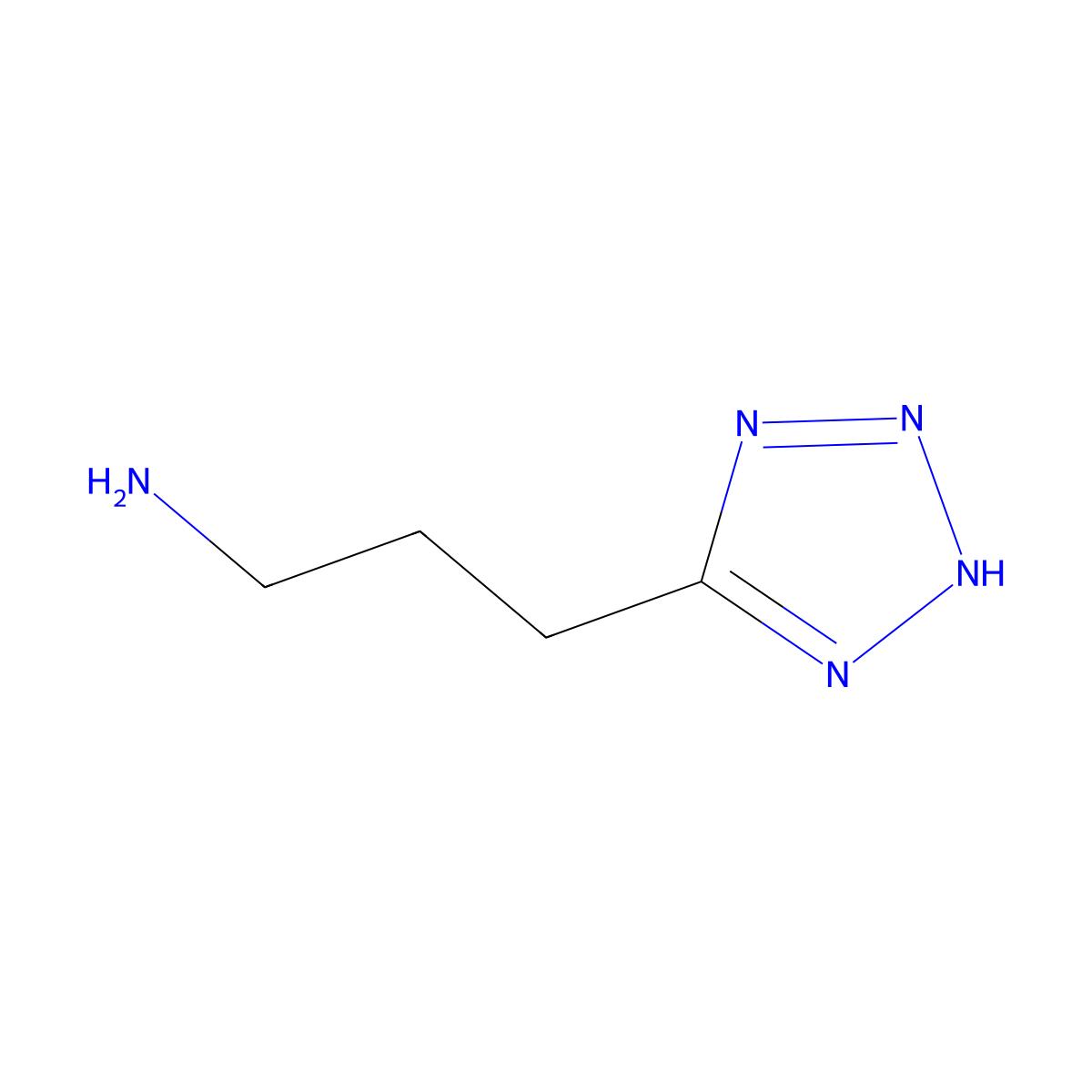 3-Aminopropyl-5-tetrazole molecular structure, CAS 56217-93-7