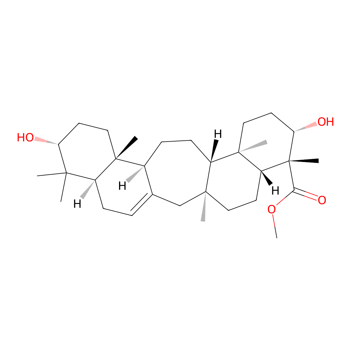 Methyl lycernuate A molecular structure, CAS 56218-46-3