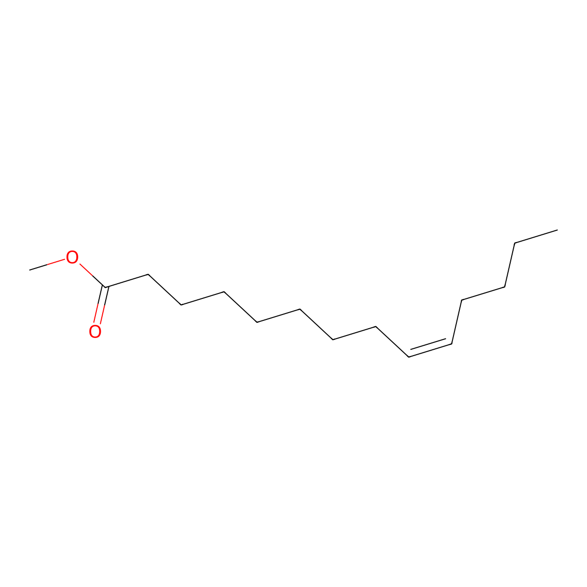 Methyl cis-9-tetradecenoate molecular structure, CAS 56219-06-8
