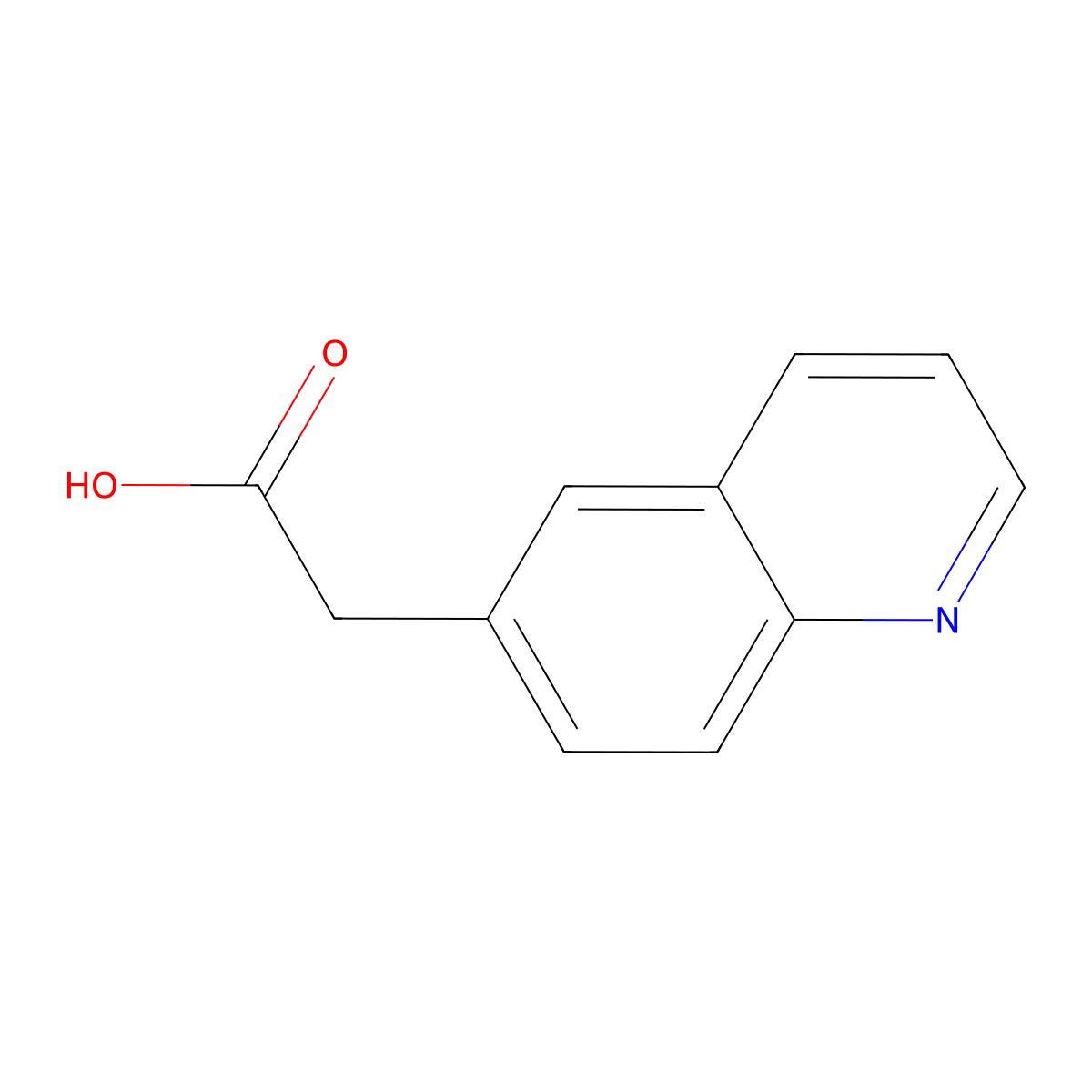2-(Quinolin-6-yl)acetic acid molecular structure, CAS 5622-34-4