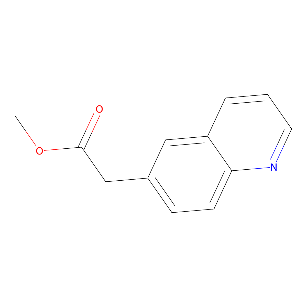 Methyl 6-quinolineacetate molecular structure, CAS 5622-36-6
