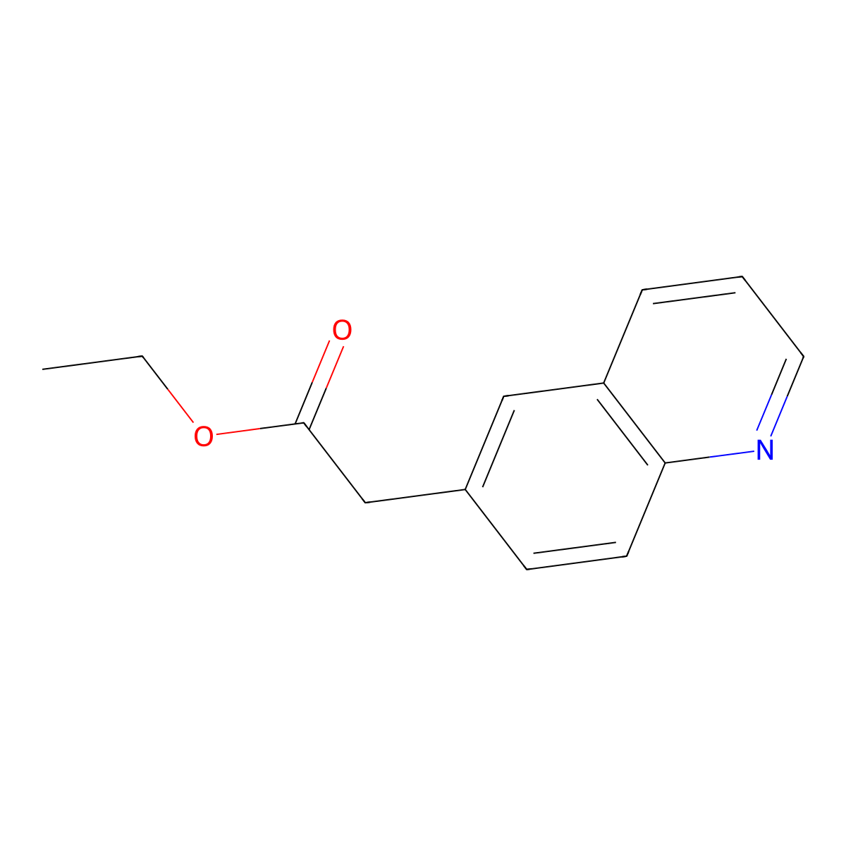 Ethyl 2-(quinolin-6-yl)acetate molecular structure, CAS 5622-38-8