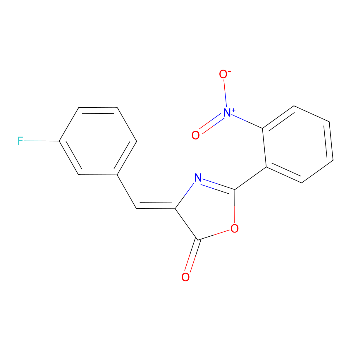 4-[(3-Fluorophenyl)methylidene]-2-(2-nitrophenyl)-1,3-oxazol-5-one molecular structure, CAS 5622-62-8