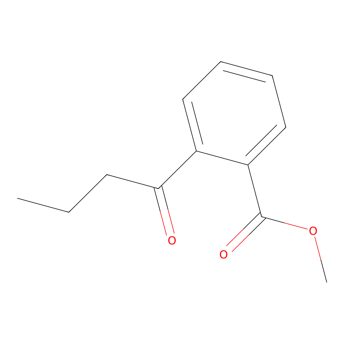 Methyl 2-butanoylbenzoate molecular structure, CAS 56221-45-5