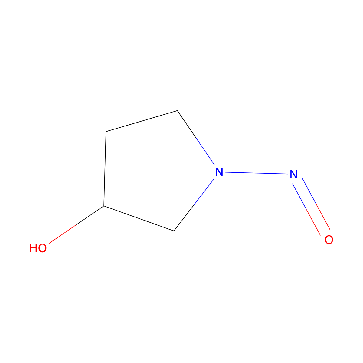 1-Nitroso-3-pyrrolidinol molecular structure, CAS 56222-35-6