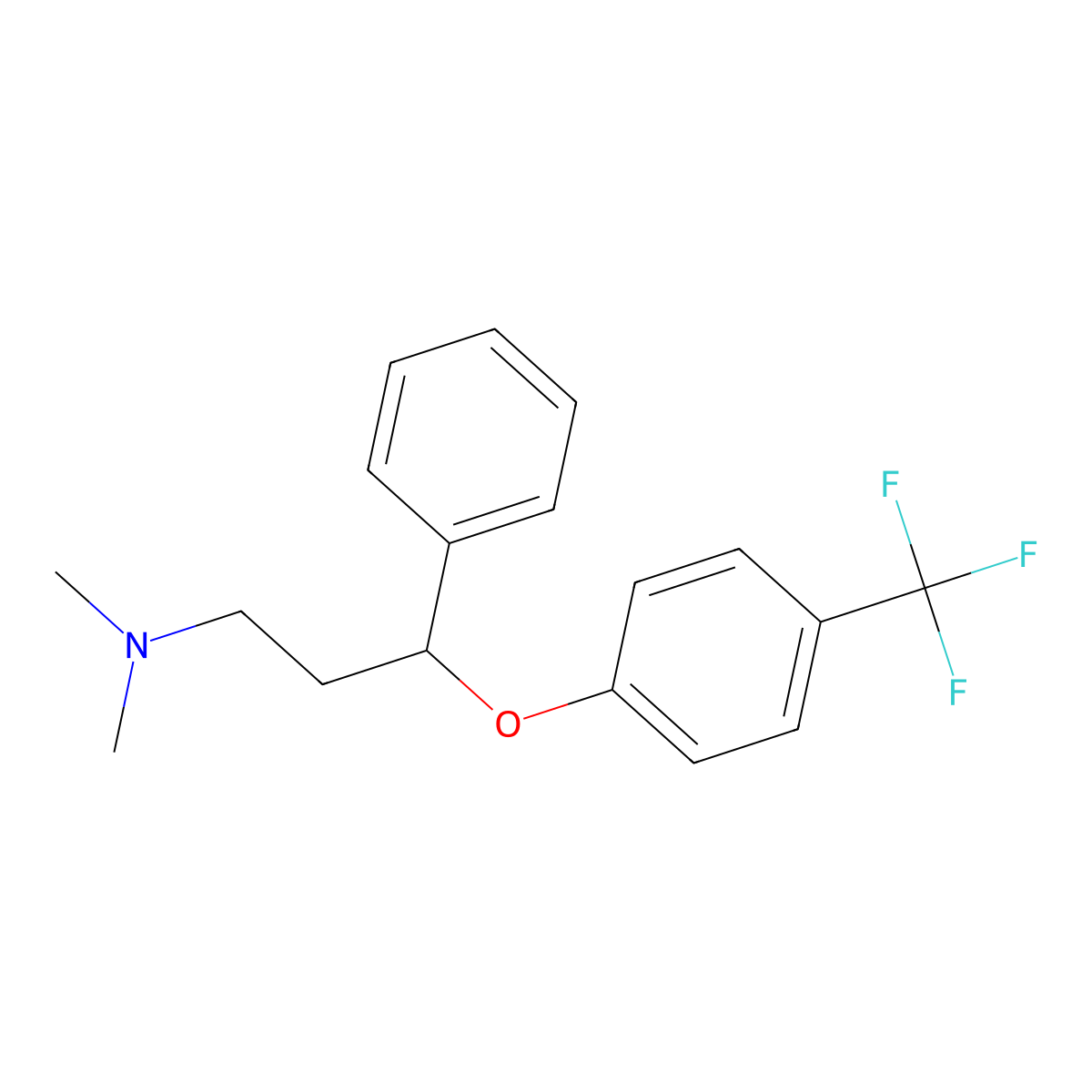 N,N-Dimethyl-gamma-(4-(trifluoromethyl)phenoxy)benzenepropanamine molecular structure, CAS 56225-81-1