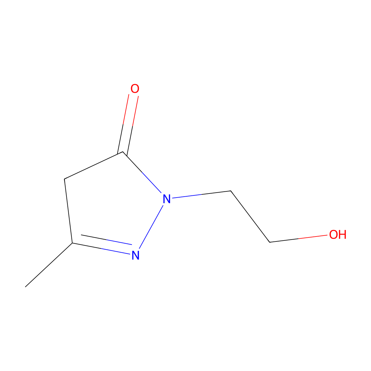 2-(2-hydroxyethyl)-5-methyl-2,4-dihydro-3H-pyrazol-3-one molecular structure, CAS 56226-25-6