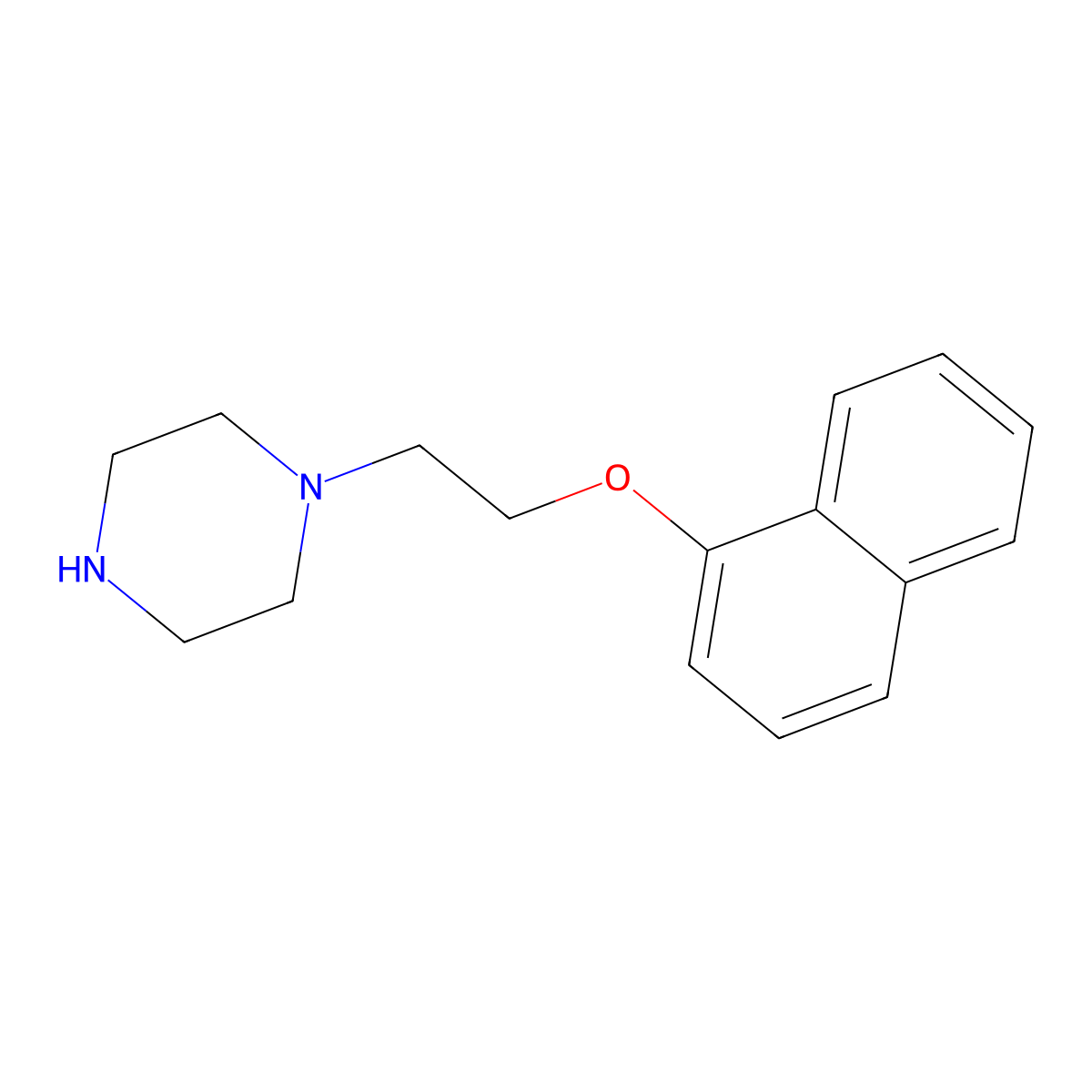 1-[2-(Naphthalen-1-yloxy)ethyl]piperazine molecular structure, CAS 56229-96-0