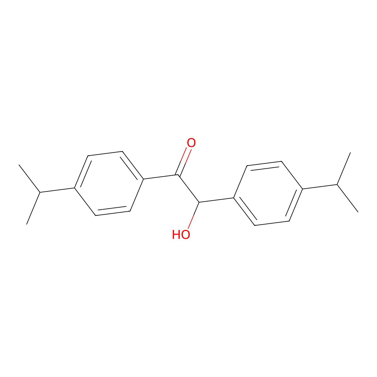 2-Hydroxy-1,2-bis[4-(propan-2-yl)phenyl]ethanone molecular structure, CAS 5623-24-5