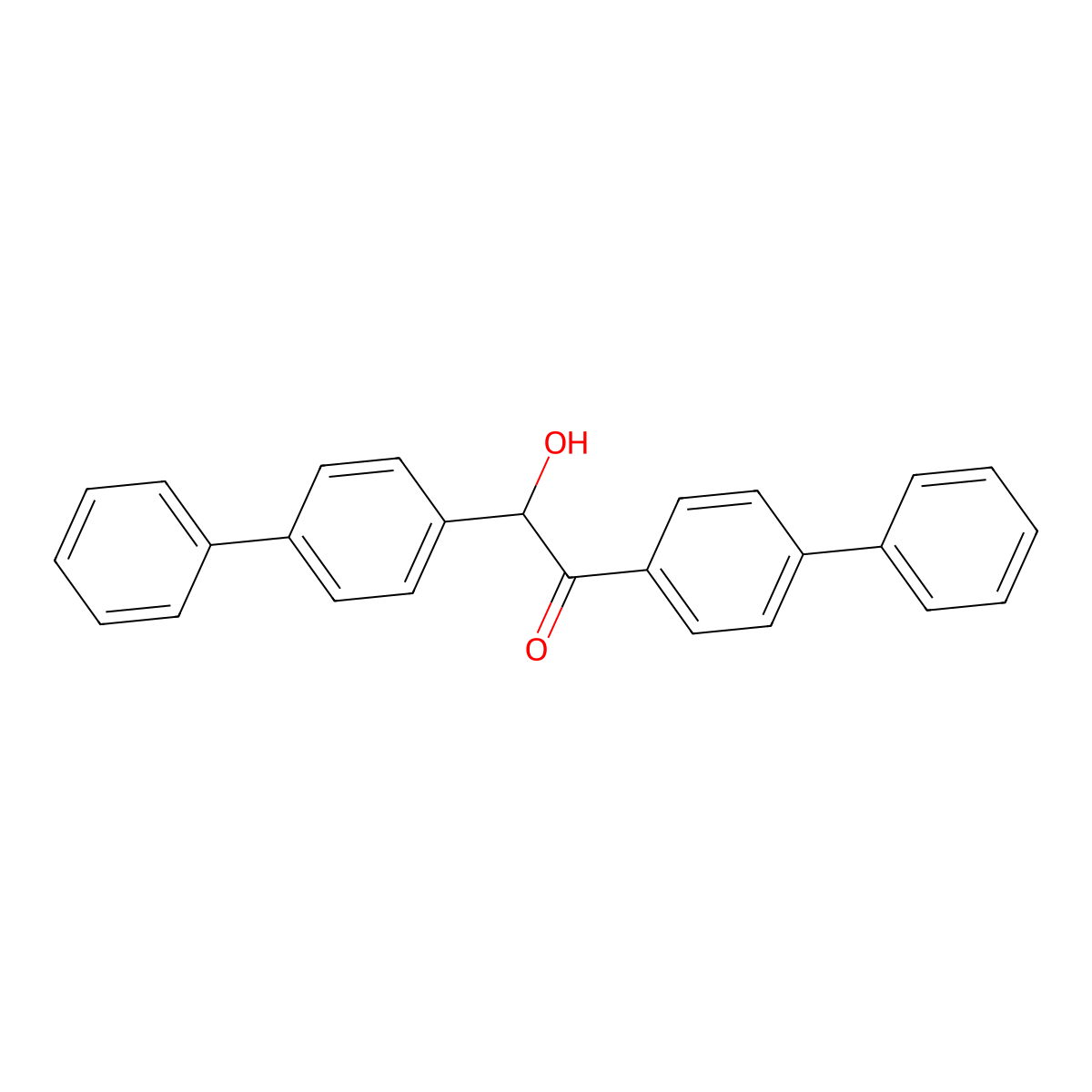 1,2-Di(biphenyl-4-yl)-2-hydroxyethanone molecular structure, CAS 5623-25-6