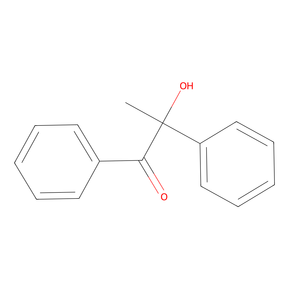 2-Hydroxy-1,2-diphenyl-1-propanone molecular structure, CAS 5623-26-7