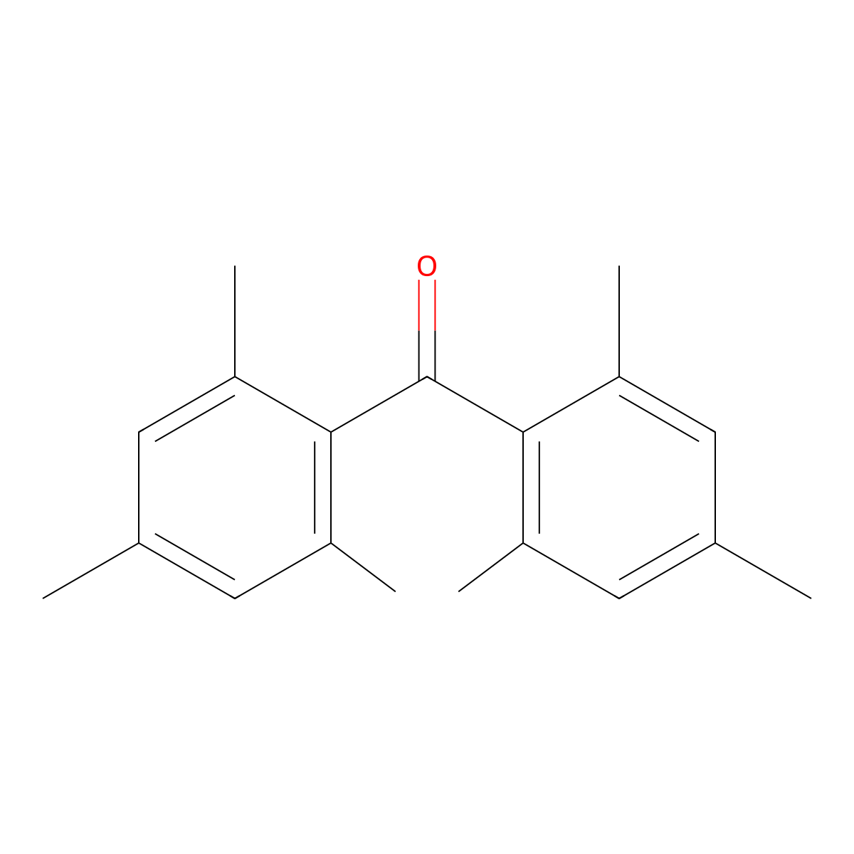 2,2',4,4',6,6'-Hexamethylbenzophenone molecular structure, CAS 5623-45-0