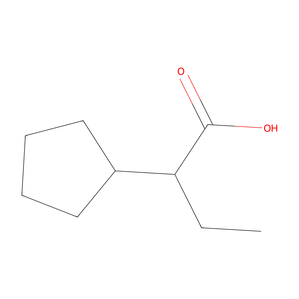 2-Cyclopentylbutanoic acid molecular structure, CAS 5623-50-7