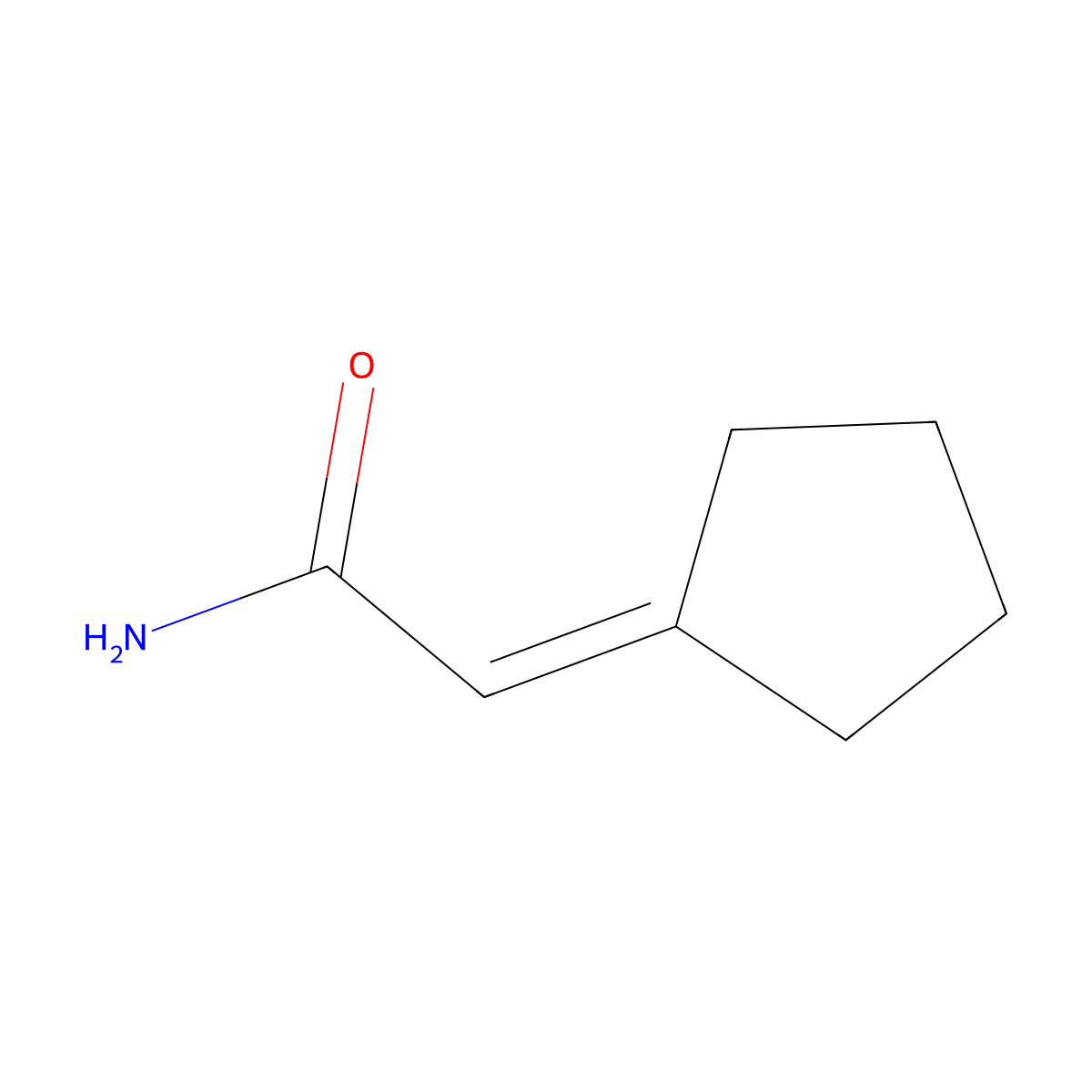2-Cyclopentylideneacetamide molecular structure, CAS 5623-84-7