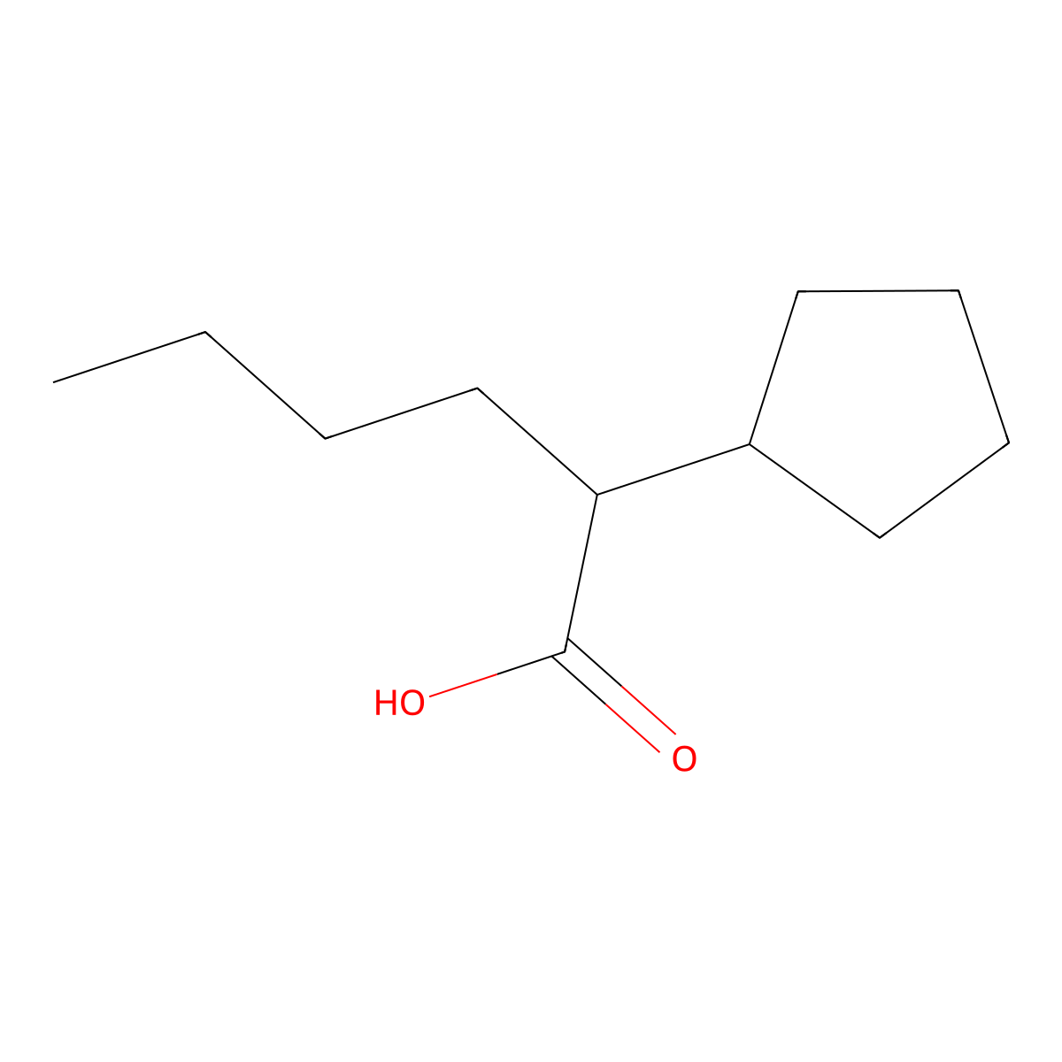 2-Cyclopentylhexanoic acid molecular structure, CAS 5623-89-2