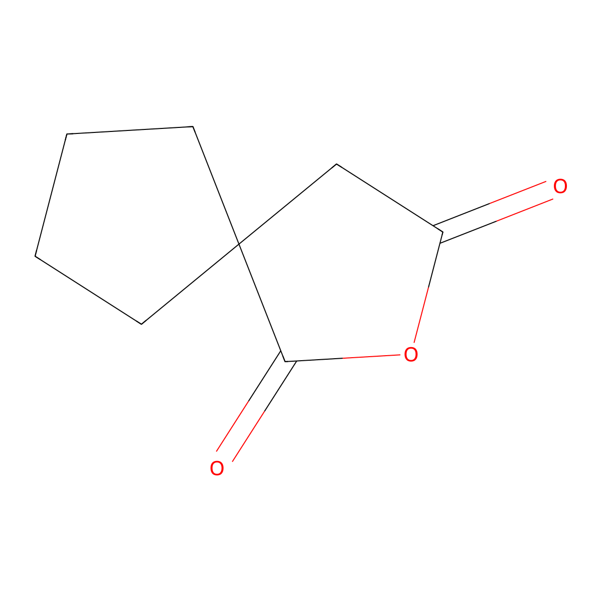 2-Oxaspiro(4.4)nonane-1,3-dione molecular structure, CAS 5623-90-5
