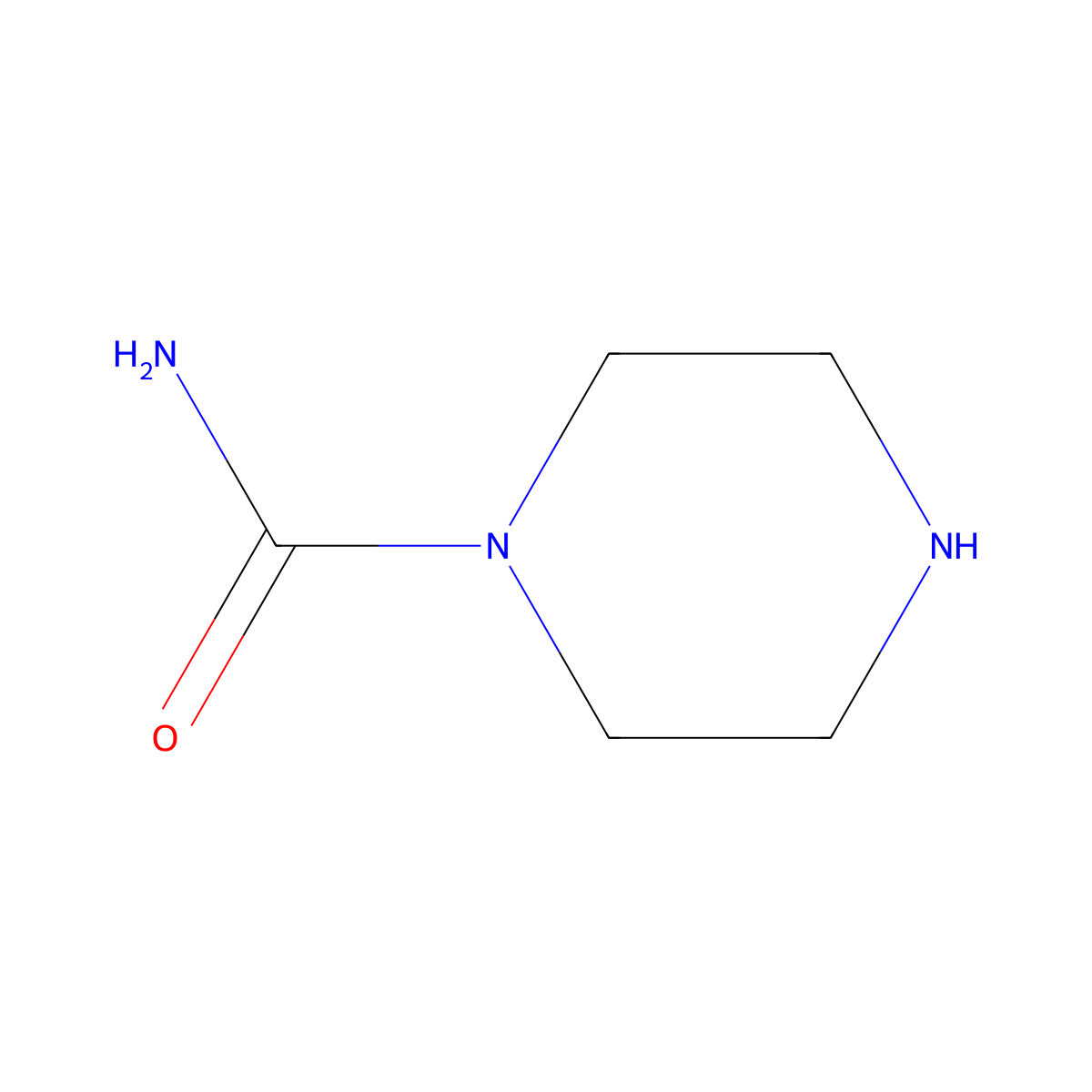 1-Piperazinecarboxamide molecular structure, CAS 5623-95-0