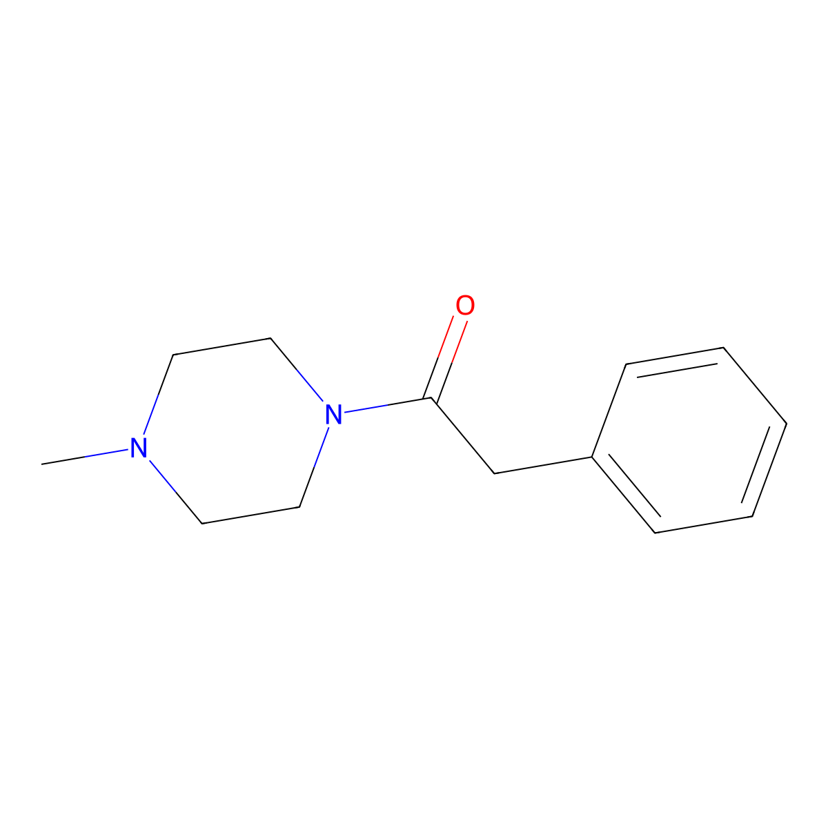 1-(4-Methylpiperazin-1-yl)-2-phenylethanone molecular structure, CAS 56230-65-0