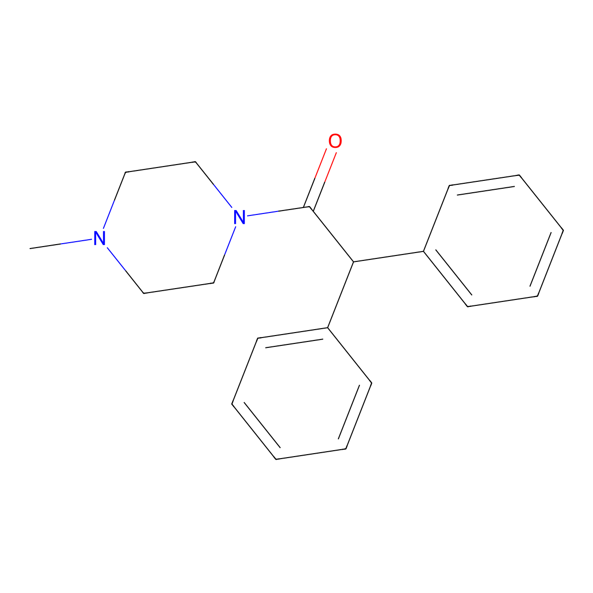1-(4-Methylpiperazin-1-yl)-2,2-diphenylethanone molecular structure, CAS 56230-67-2